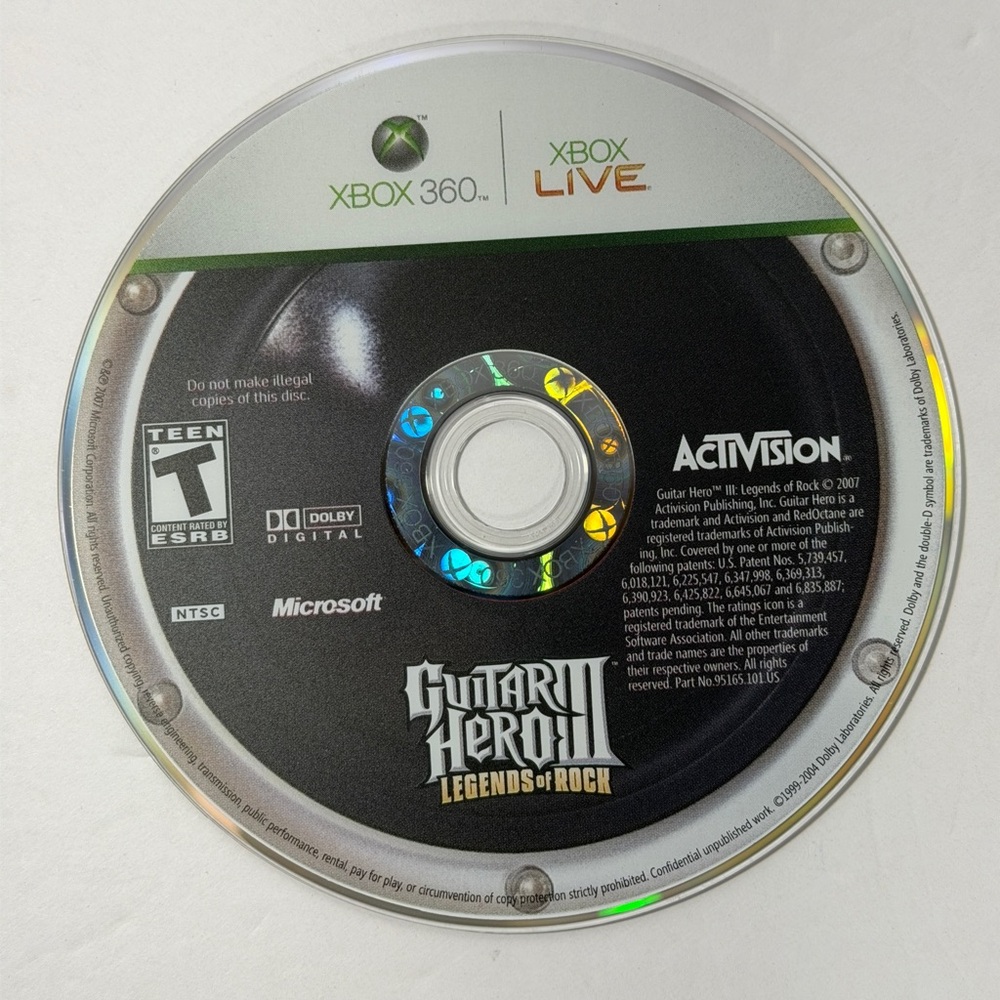 Guitar Hero III: Legends of Rock Xbox 360 CIB Excellent Game Complete Manual - Picture 3 of 12